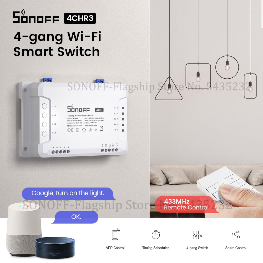 Itead SONOFF 4CH R3 Wifi Wirel - Sonoff recension och pris
