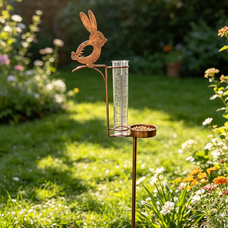 Metal Rabbit Rain Gauge Garden - Shelly Plug recension och pris
