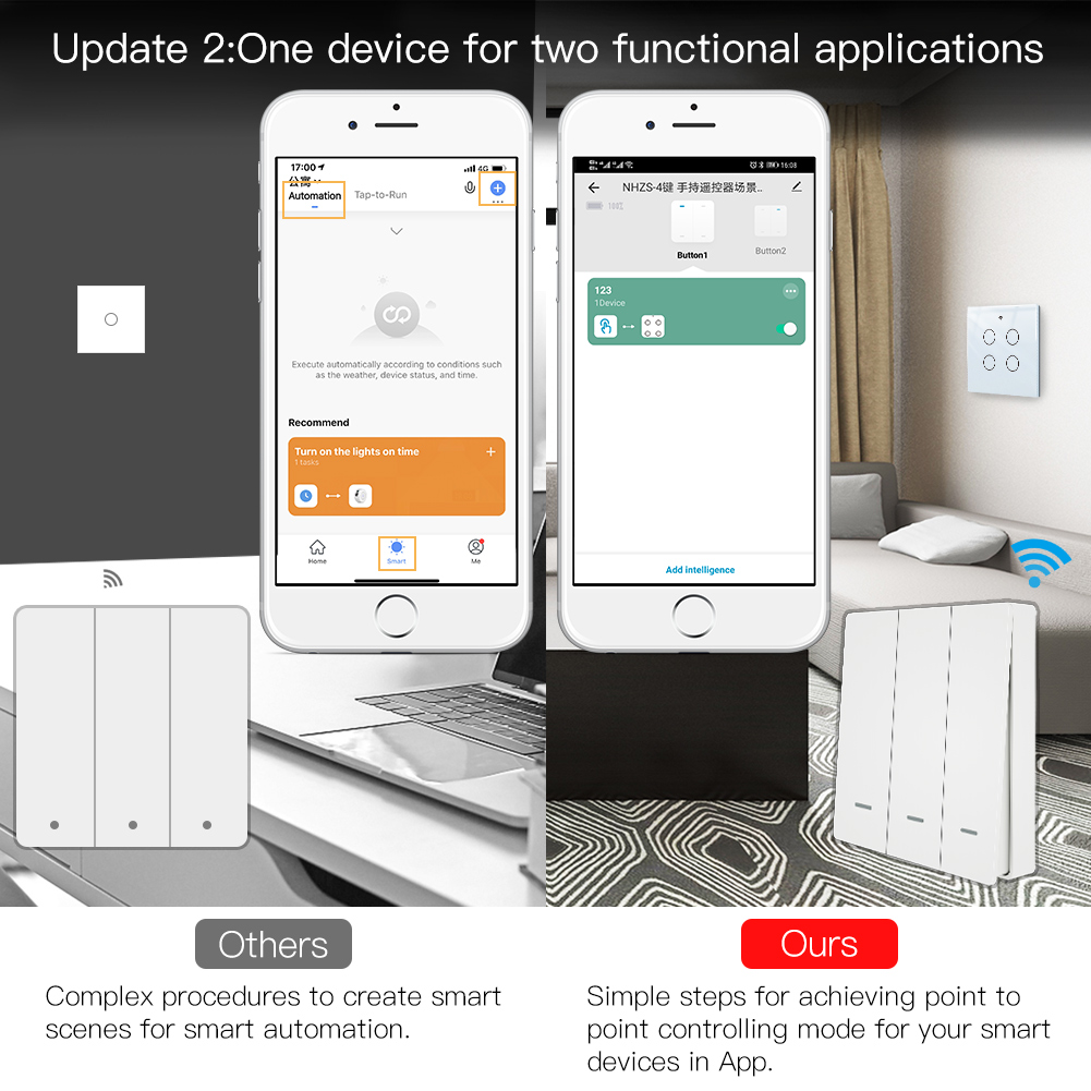 MOES Tuya ZigBee Scene Switch  - Smart Relay Tuya recension och pris