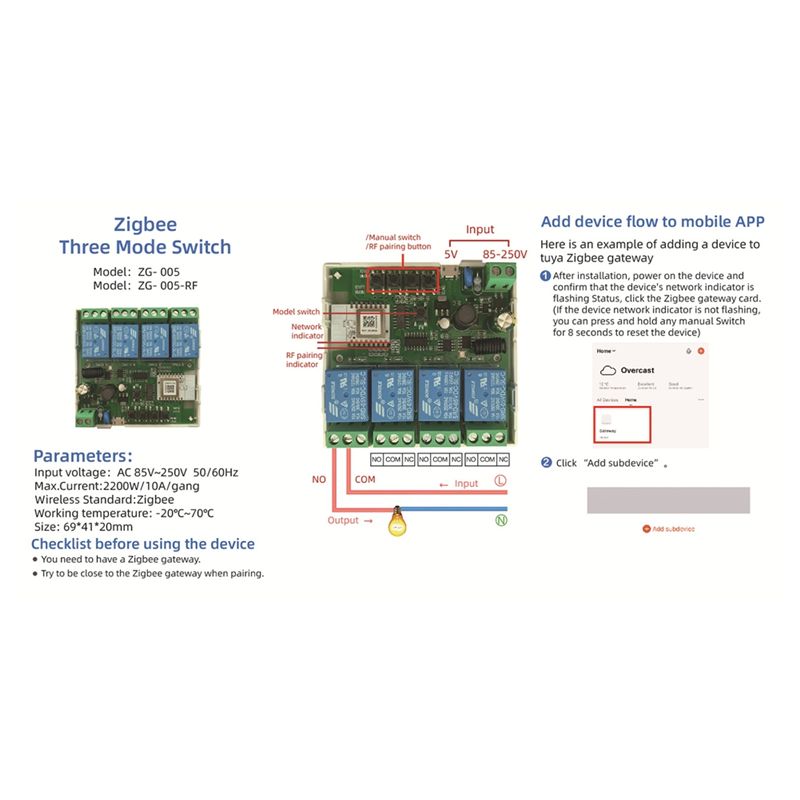 [NEWA08R】 4 Channels Tuya Zigb - Smart Relay Tuya recension och pris