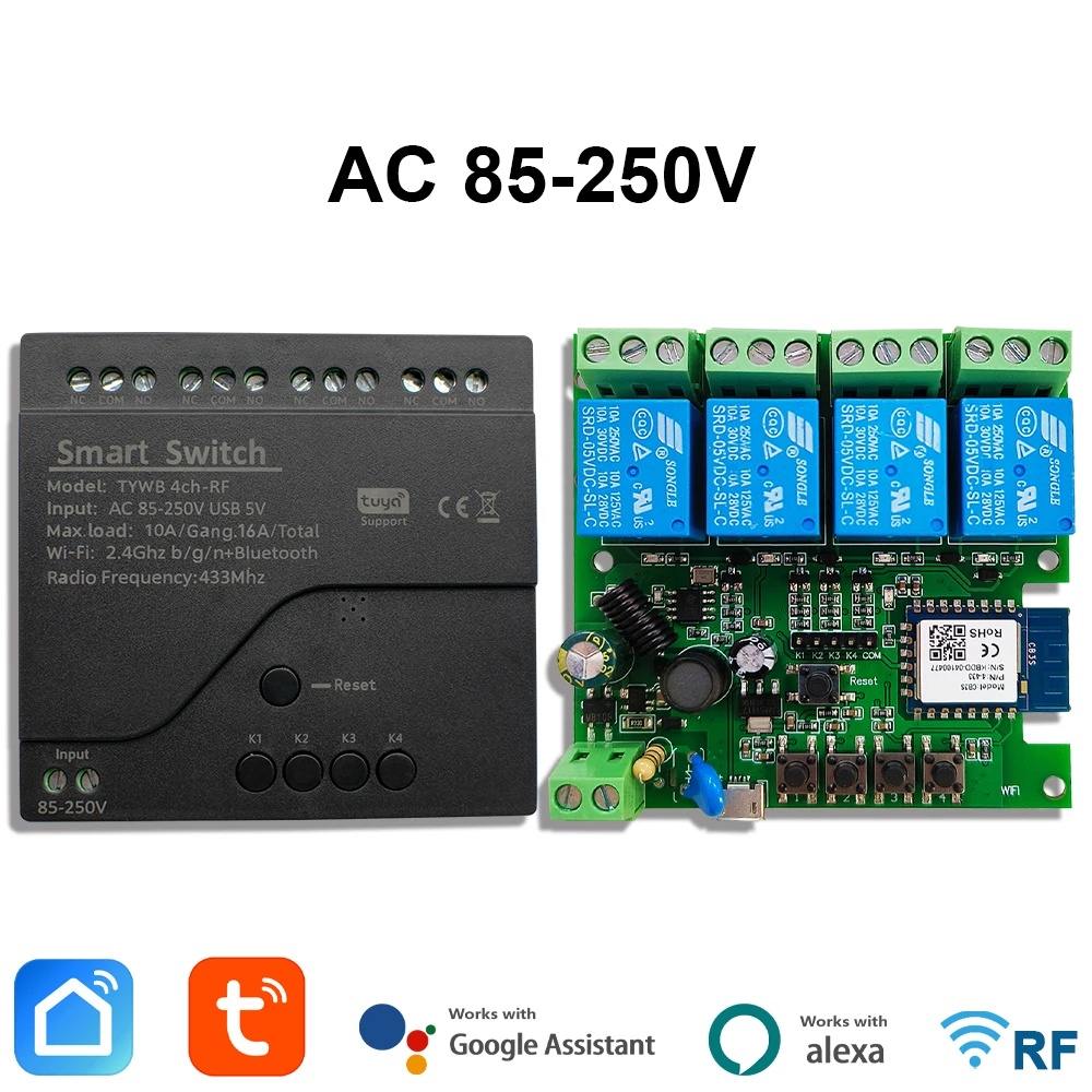 Tuya AC 85-250V 4 Channel Wifi - Sonoff Mini R4 recension och pris