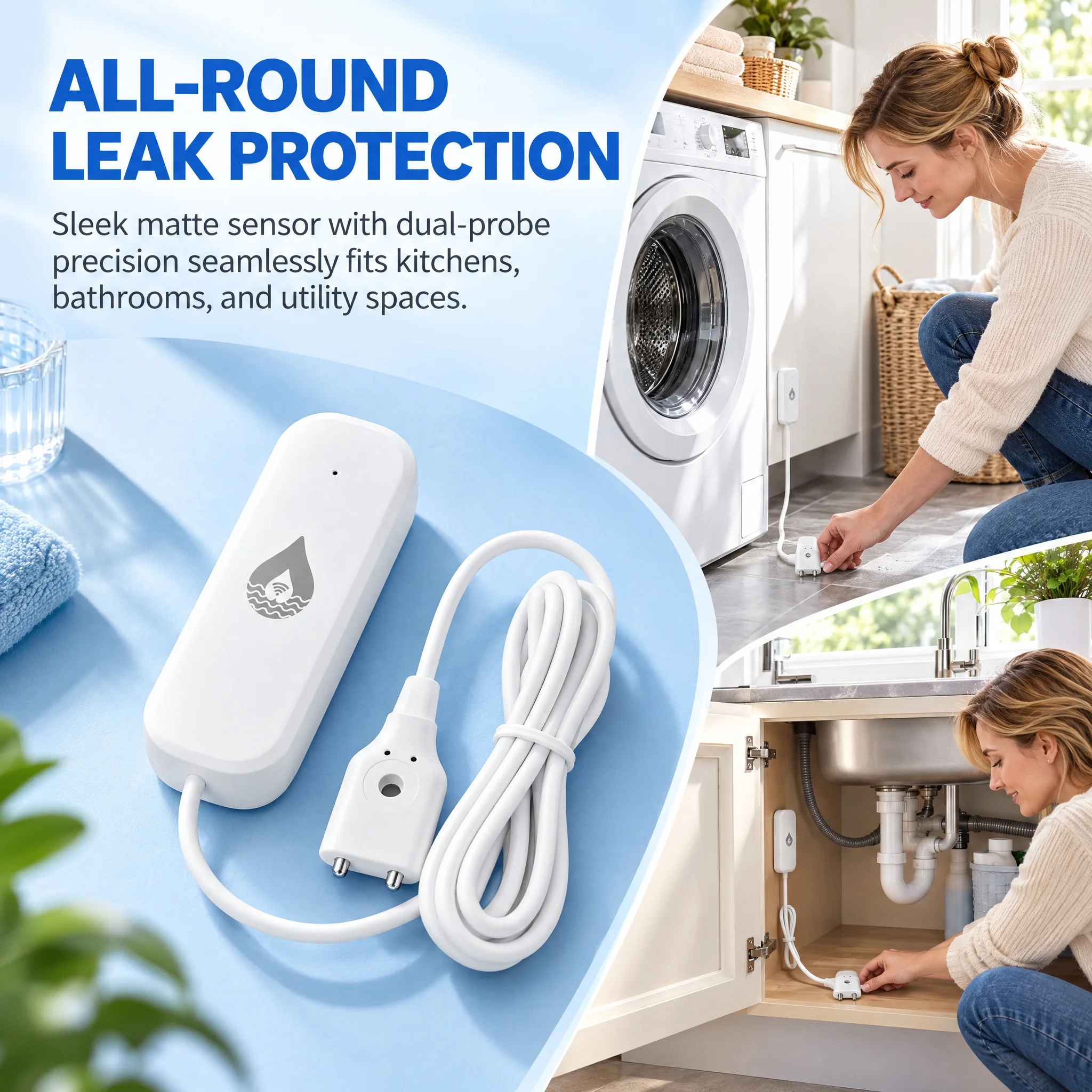 Smart WiFi Water Leak Detector - Home Assistant Tuya recension och pris