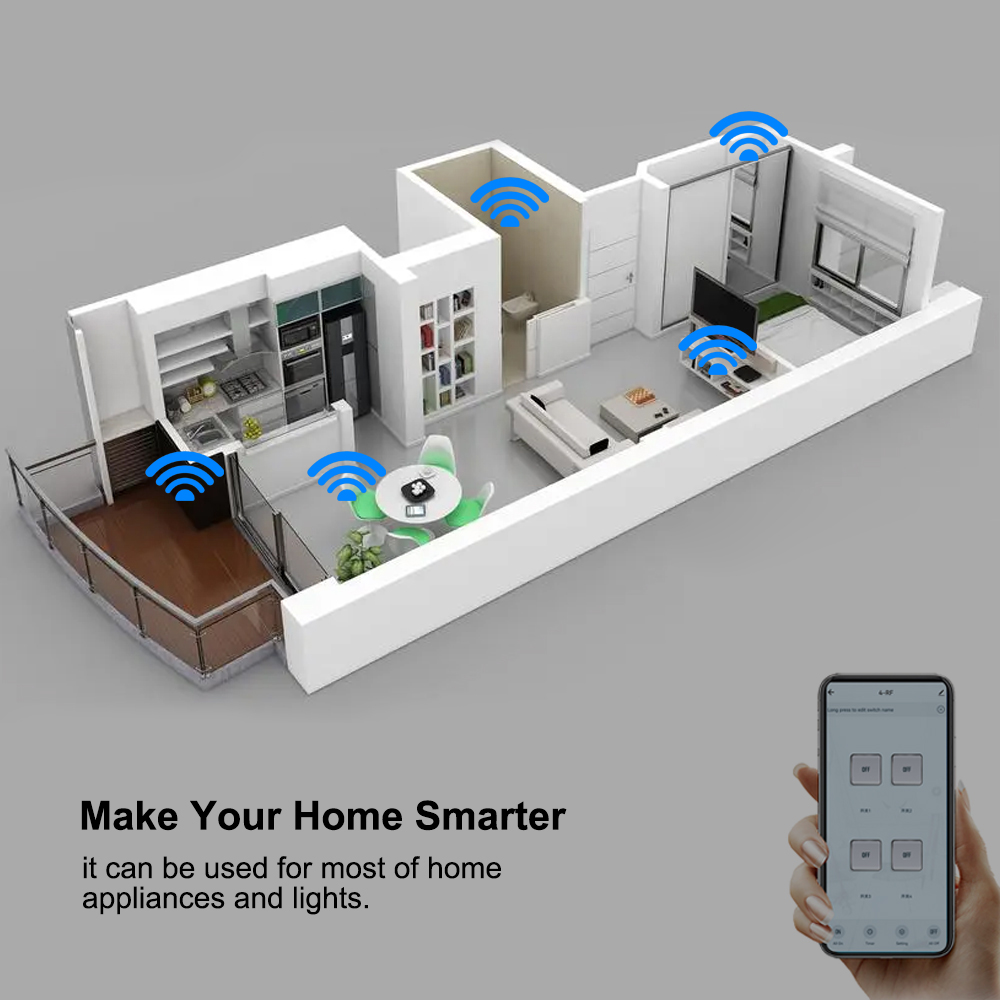 Smart Switch 4CH Relay Module  - Tuya 4 Channel recension och pris