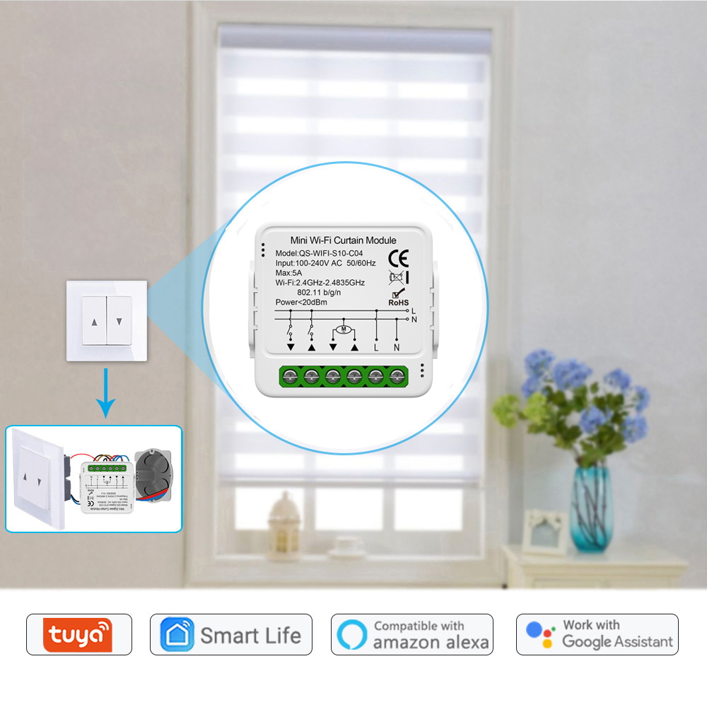 Tuya WiFi Zigbee Smart Curtain - Tuya 4 Channel recension och pris